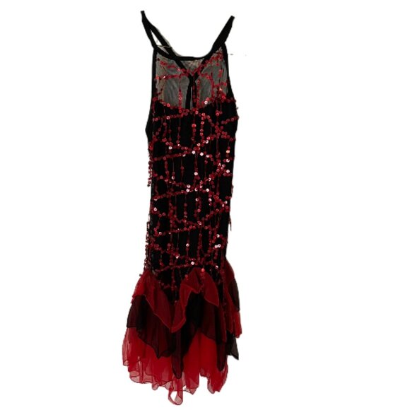 Revolution Dancewear Adult Small Style# 0125 Black and Red Sequin Costume - Picture 1 of 10